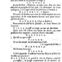 Barbier de Séville, ou la Précaution inutile (Le ), comédie en quatre actes, par M. de Beaumarchais, représentée sur le théâtre de la Comédie Française le 23 février 1775 (avec une Lettre modérée sur la chute et la critique du Barbier de Séville)