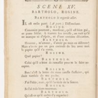 Barbier de Séville, ou la Précaution inutile (Le), comédie en quatre actes, par M. de Beaumarchais, représentée sur le théâtre de la Comédie Française le 23 février 1775 (avec une Lettre modérée sur la chute et la critique du Barbier de Séville)