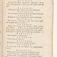 Barbier de Séville, ou la Précaution inutile (Le), comédie en quatre actes, par M. de Beaumarchais, représentée sur le théâtre de la Comédie Française le 23 février 1775 (avec une Lettre modérée sur la chute et la critique du Barbier de Séville)