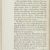 Eugénie, drame en cinq actes en prose, enrichi de figures en taille-douce ; avec un Essai sur le drame sérieux