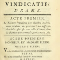 Vindicatif (Le), drame en cinq actes et en vers libres