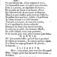 Comte de Warwik [sic] (Le), tragédie par M. de La Harpe, représentée pour la première fois par les Comédiens françois ordinaires du Roi, le 7 novembre 1763