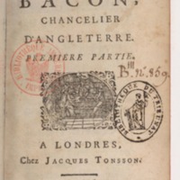 Politique du chevalier Bacon, chancelier d'Angleterre (La) [éd. 1742]