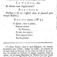 Barbier de Séville, ou la Précaution inutile (Le), comédie en quatre actes, par M. de Beaumarchais, représentée sur le théâtre de la Comédie Française le 23 février 1775 (avec une Lettre modérée sur la chute et la critique du Barbier de Séville)