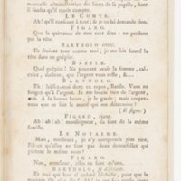 Barbier de Séville, ou la Précaution inutile (Le), comédie en quatre actes, par M. de Beaumarchais, représentée sur le théâtre de la Comédie Française le 23 février 1775 (avec une Lettre modérée sur la chute et la critique du Barbier de Séville)