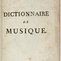 Dictionnaire de musique par Jean-Jacques Rousseau