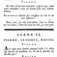 Barbier de Séville, ou la Précaution inutile (Le), comédie en quatre actes, par M. de Beaumarchais, représentée sur le théâtre de la Comédie Française le 23 février 1775 (avec une Lettre modérée sur la chute et la critique du Barbier de Séville)