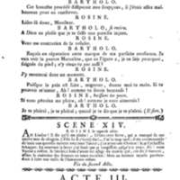 Barbier de Séville, ou la Précaution inutile (Le), comédie en quatre actes, par M. de Beaumarchais, représentée sur le théâtre de la Comédie Française le 23 février 1775 (avec une Lettre modérée sur la chute et la critique du Barbier de Séville)