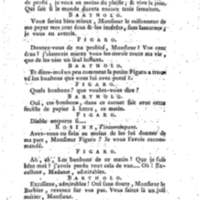 Barbier de Séville, ou la Précaution inutile (Le), comédie en quatre actes, par M. de Beaumarchais, représentée sur le théâtre de la Comédie Française le 23 février 1775 (avec une Lettre modérée sur la chute et la critique du Barbier de Séville)