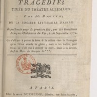 Chérusques (Les), tragédie ; tirée du théâtre allemand ; par M. Bauvin