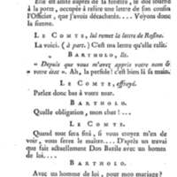 Barbier de Séville, ou la Précaution inutile (Le), comédie en quatre actes, par M. de Beaumarchais, représentée sur le théâtre de la Comédie Française le 23 février 1775 (avec une Lettre modérée sur la chute et la critique du Barbier de Séville)