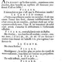 Barbier de Séville, ou la Précaution inutile (Le ), comédie en quatre actes, par M. de Beaumarchais, représentée sur le théâtre de la Comédie Française le 23 février 1775 (avec une Lettre modérée sur la chute et la critique du Barbier de Séville)