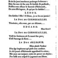 Roi Lear (Le), tragédie en cinq actes, par M. Ducis, représentée à Versailles le 16 janvier 1783 ; et à Paris, le 26 du même mois, par les Comédiens français