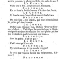 Barbier de Séville, ou la Précaution inutile (Le ), comédie en quatre actes, par M. de Beaumarchais, représentée sur le théâtre de la Comédie Française le 23 février 1775 (avec une Lettre modérée sur la chute et la critique du Barbier de Séville)