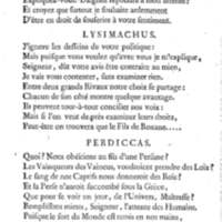 Lysimachus, tragédie par M. de Caux de Montlebert, représentée pour la première fois le 13 décembre 1737