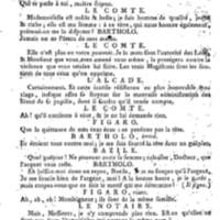 Barbier de Séville, ou la Précaution inutile (Le), comédie en quatre actes, par M. de Beaumarchais, représentée sur le théâtre de la Comédie Française le 23 février 1775 (avec une Lettre modérée sur la chute et la critique du Barbier de Séville)
