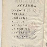 Réunion des Amours (La), comédie héroïque