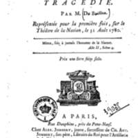 Nadir, ou Thamas-Kouli-Kan : tragédie, par M. D. B. Représentée pour la première fois, sur le Théâtre de la Nation, le 31 août 1780