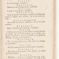 Barbier de Séville, ou la Précaution inutile (Le), comédie en quatre actes, par M. de Beaumarchais, représentée sur le théâtre de la Comédie Française le 23 février 1775 (avec une Lettre modérée sur la chute et la critique du Barbier de Séville)