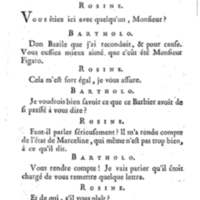Barbier de Séville, ou la Précaution inutile (Le), comédie en quatre actes, par M. de Beaumarchais, représentée sur le théâtre de la Comédie Française le 23 février 1775 (avec une Lettre modérée sur la chute et la critique du Barbier de Séville)