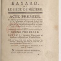 Bayard, ou Le Siège de Mézière, comédie héroïque en trois actes et en vers, mêlée d'intermèdes