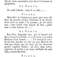 Barbier de Séville, ou la Précaution inutile (Le), comédie en quatre actes, par M. de Beaumarchais, représentée sur le théâtre de la Comédie Française le 23 février 1775 (avec une Lettre modérée sur la chute et la critique du Barbier de Séville)