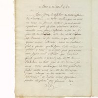 Recueil de lettres de Voltaire, de Mme du Châtelet et de Jean-Jacques Rousseau, préparé en 1782 pour une édition, par un ancien secrétaire de l'abbé de Sade