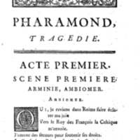 Pharamond, tragédie, par M. de C***