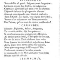 Lysimachus, tragédie par M. de Caux de Montlebert, représentée pour la première fois le 13 décembre 1737