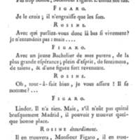 Barbier de Séville, ou la Précaution inutile (Le), comédie en quatre actes, par M. de Beaumarchais, représentée sur le théâtre de la Comédie Française le 23 février 1775 (avec une Lettre modérée sur la chute et la critique du Barbier de Séville)