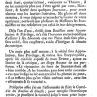 Barbier de Séville, ou la Précaution inutile (Le ), comédie en quatre actes, par M. de Beaumarchais, représentée sur le théâtre de la Comédie Française le 23 février 1775 (avec une Lettre modérée sur la chute et la critique du Barbier de Séville)