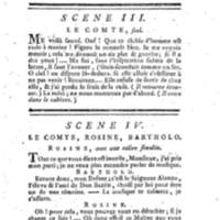 Barbier de Séville, ou la Précaution inutile (Le), comédie en quatre actes, par M. de Beaumarchais, représentée sur le théâtre de la Comédie Française le 23 février 1775 (avec une Lettre modérée sur la chute et la critique du Barbier de Séville)
