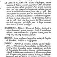 Barbier de Séville, ou la Précaution inutile (Le ), comédie en quatre actes, par M. de Beaumarchais, représentée sur le théâtre de la Comédie Française le 23 février 1775 (avec une Lettre modérée sur la chute et la critique du Barbier de Séville)