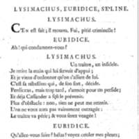 Lysimachus, tragédie par M. de Caux de Montlebert, représentée pour la première fois le 13 décembre 1737