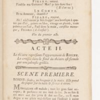 Barbier de Séville, ou la Précaution inutile (Le), comédie en quatre actes, par M. de Beaumarchais, représentée sur le théâtre de la Comédie Française le 23 février 1775 (avec une Lettre modérée sur la chute et la critique du Barbier de Séville)
