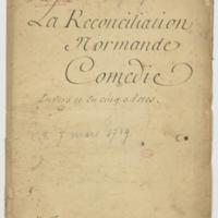 Réconciliation normande (La), comédie en vers et en cinq actes