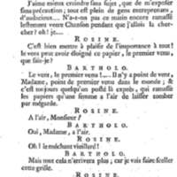 Barbier de Séville, ou la Précaution inutile (Le ), comédie en quatre actes, par M. de Beaumarchais, représentée sur le théâtre de la Comédie Française le 23 février 1775 (avec une Lettre modérée sur la chute et la critique du Barbier de Séville)