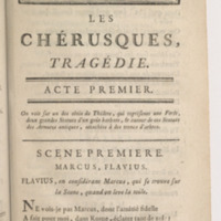 Chérusques (Les), tragédie ; tirée du théâtre allemand ; par M. Bauvin