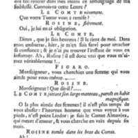 Barbier de Séville, ou la Précaution inutile (Le ), comédie en quatre actes, par M. de Beaumarchais, représentée sur le théâtre de la Comédie Française le 23 février 1775 (avec une Lettre modérée sur la chute et la critique du Barbier de Séville)