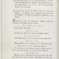 Barbier de Séville, ou la Précaution inutile (Le), comédie en quatre actes ; par M. de Beaumarchais ; représentée & tombée sur le théâtre de la Comédie Françoise aux Tuileries, le 23 de février 1775