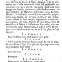 Barbier de Séville, ou la Précaution inutile (Le ), comédie en quatre actes, par M. de Beaumarchais, représentée sur le théâtre de la Comédie Française le 23 février 1775 (avec une Lettre modérée sur la chute et la critique du Barbier de Séville)