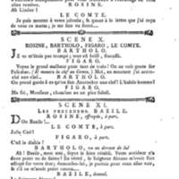 Barbier de Séville, ou la Précaution inutile (Le), comédie en quatre actes, par M. de Beaumarchais, représentée sur le théâtre de la Comédie Française le 23 février 1775 (avec une Lettre modérée sur la chute et la critique du Barbier de Séville)