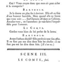 Barbier de Séville, ou la Précaution inutile (Le), comédie en quatre actes, par M. de Beaumarchais, représentée sur le théâtre de la Comédie Française le 23 février 1775 (avec une Lettre modérée sur la chute et la critique du Barbier de Séville)