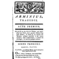 Arminius, ou les Chérusques : tragédie, tirée du théâtre allemand