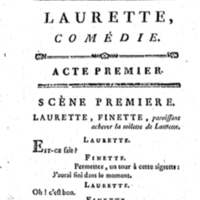 Laurette, comédie en trois actes et en vers, tirée des Contes de M. Marmontel
