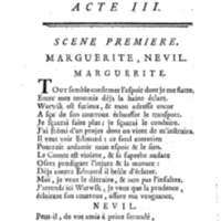 Comte de Warwik [sic] (Le), tragédie par M. de La Harpe, représentée pour la première fois par les Comédiens françois ordinaires du Roi, le 7 novembre 1763