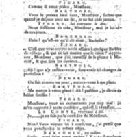 Barbier de Séville, ou la Précaution inutile (Le), comédie en quatre actes, par M. de Beaumarchais, représentée sur le théâtre de la Comédie Française le 23 février 1775 (avec une Lettre modérée sur la chute et la critique du Barbier de Séville)