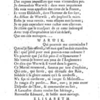 Comte de Warwik [sic] (Le), tragédie par M. de La Harpe, représentée pour la première fois par les Comédiens françois ordinaires du Roi, le 7 novembre 1763