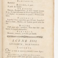 Barbier de Séville, ou la Précaution inutile (Le), comédie en quatre actes, par M. de Beaumarchais, représentée sur le théâtre de la Comédie Française le 23 février 1775 (avec une Lettre modérée sur la chute et la critique du Barbier de Séville)