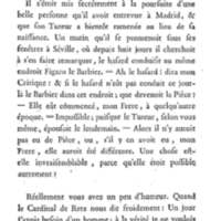 Barbier de Séville, ou la Précaution inutile (Le), comédie en quatre actes, par M. de Beaumarchais, représentée sur le théâtre de la Comédie Française le 23 février 1775 (avec une Lettre modérée sur la chute et la critique du Barbier de Séville)